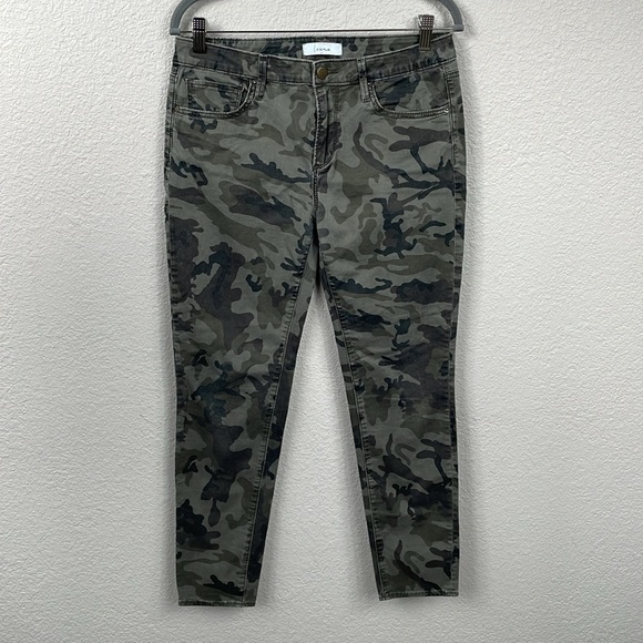 Louna Camo Skinny Jeans Stretch Casual Mid Rise Ankle Crop Sz 29 - Picture 3 of 12